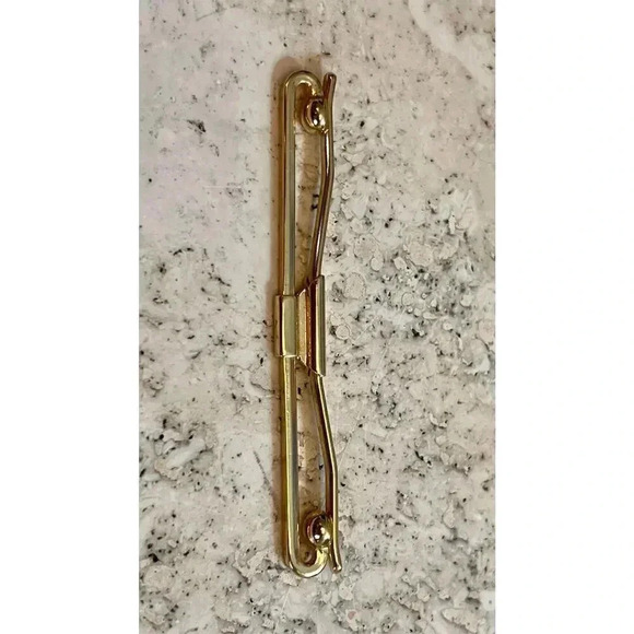 Vintage Gold Scarf Holder Collar Bar‎ Tie Clip - Picture 3 of 8